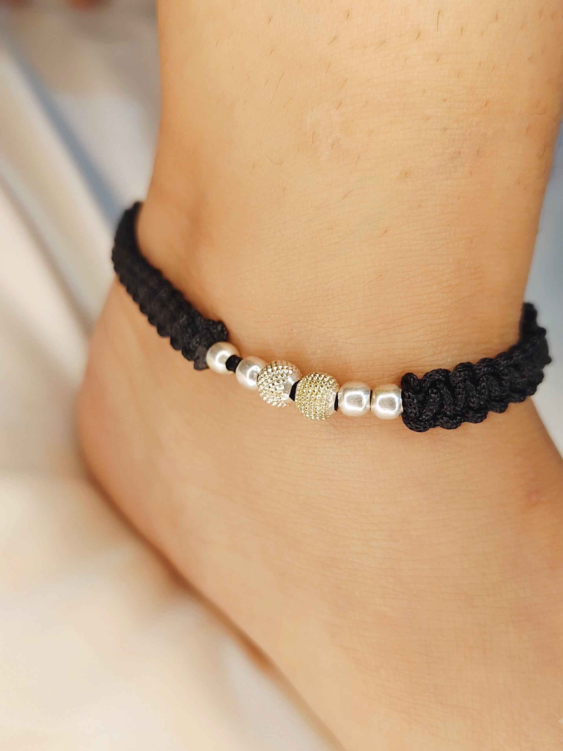 Six Miro Beads Thread Anklet