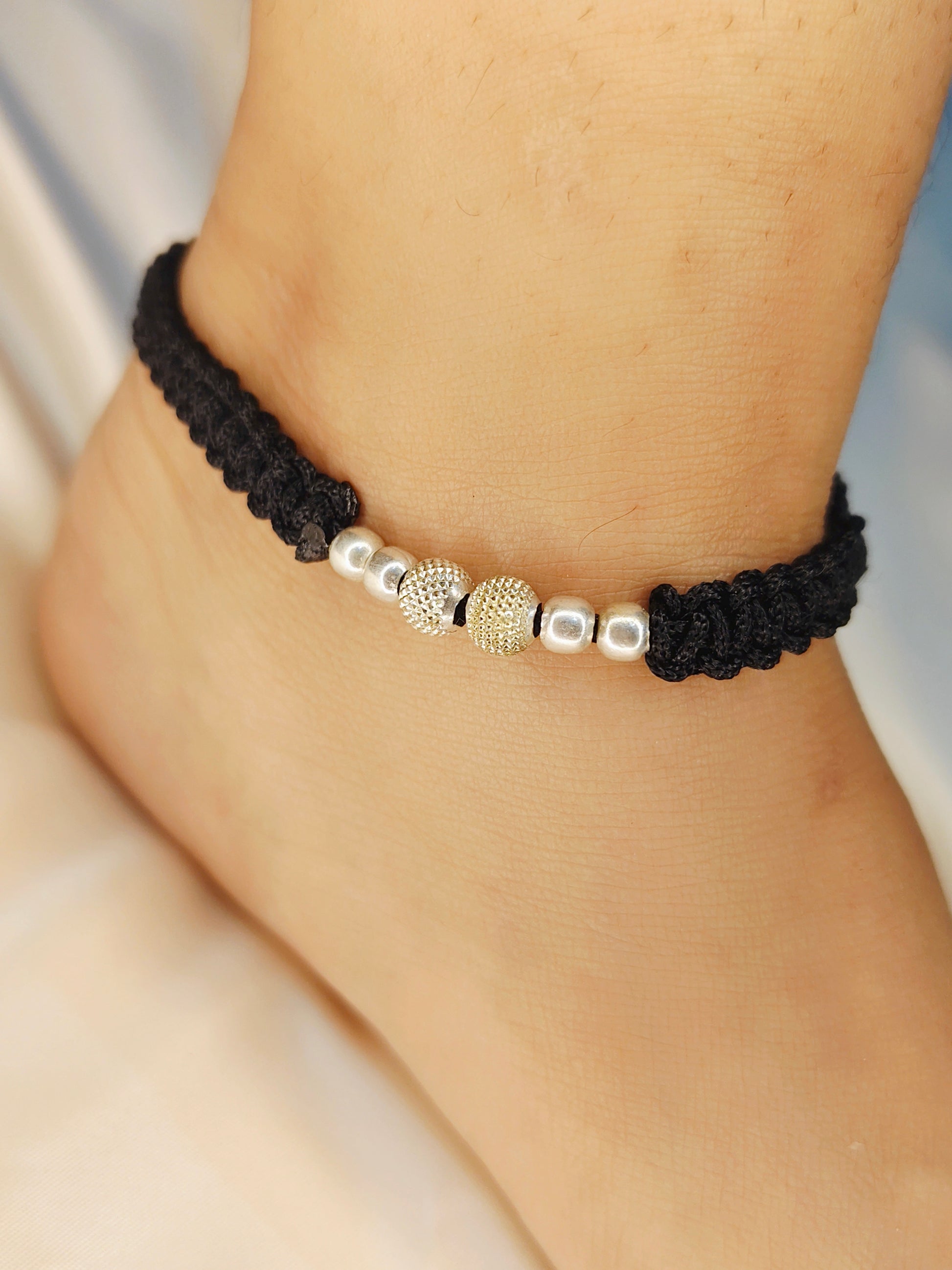 Six Miro Beads Thread Anklet